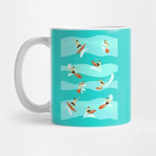 Surfers on the Waves. Mug